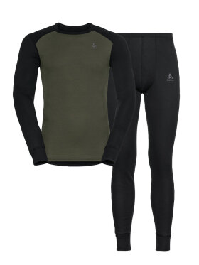 Odlo - Men's Active Warm Eco Skiundertøjssæt - Herre - Black/Deep Depths