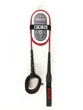 FCS - 6' Freedom Helix All Round Leash - Fire Red