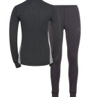 Odlo - Women's Active Warm Eco Skiundertøjssæt - Dame - Dark Grey Melange/Grey Melange