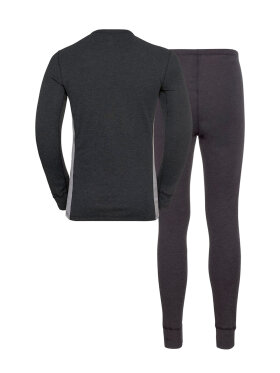 Odlo - Men's Active Warm Eco Skiundertøjssæt - Herre - Dark Grey Melange/Grey Melange