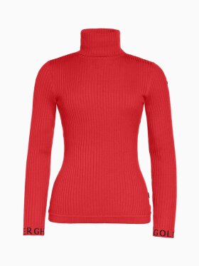 Goldbergh - Women's Mira Long Sleeve Striksweater - Dame - Flame (rød)
