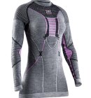 X-bionic - Women's Merino Baselayer Skiundertrøje - Dame - Black/Grey/Magnolia