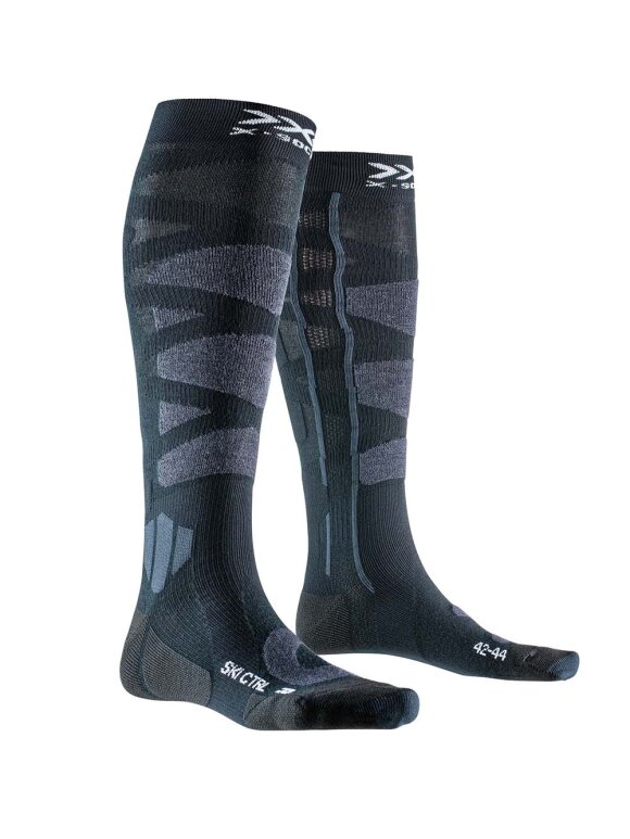 X-bionic - Men's Ski Control 4.0 Skisokker - Herre - Black Night/Charcoal