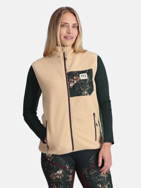 Kari Traa - Women's Røthe Fleece Vest - Dame - Printed Oat