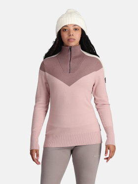 Kari Traa - Women's Voss Half-Zip Uld Striktrøje - Dame - Prim Pink