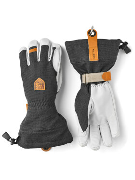 Hestra - Army Leather Patrol Gauntlet 5-finger Skihandsker - Unisex - Charcoal