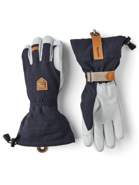 Hestra - Army Leather Patrol Gauntlet 5-finger Skihandsker - Unisex - Navy