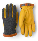 Hestra - Deerskin Wool Tricot Handske - Herre - Charcoal/Natural Yellow