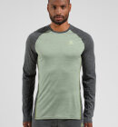 Odlo - Men's Performance Merinould 150g/m2 Skiundertrøje - Herre - Mette Green/Dark Grey Melange