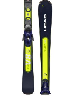 Head - Shape e-V8 SW ski m. PRW 11 bindinger - Dark Blue/Yellow - 2023/24