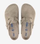 Birkenstock - Boston Lukket Ruskindssandaler - Unisex - Faded Khaki - Smal