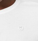 KnowledgeCotton Apparel - Men's Loke Badge T-shirt - Herre - Hvid