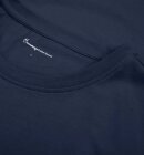 KnowledgeCotton Apparel - Men's Loke Badge T-shirt - Herre - Insigna Blue Melange
