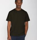 KnowledgeCotton Apparel - Men's Loke Badge T-shirt - Herre - Green Melange