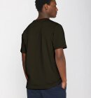 KnowledgeCotton Apparel - Men's Loke Badge T-shirt - Herre - Green Melange