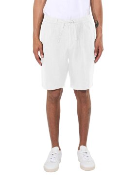 KnowledgeCotton Apparel - Men's Loose Hør Shorts - Herre - Bright White