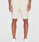 KnowledgeCotton Apparel - Men's Loose Hør Shorts - Herre - Light feather gray