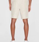 KnowledgeCotton Apparel - Men's Loose Hør Shorts - Herre - Light feather gray