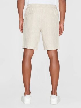 KnowledgeCotton Apparel - Men's Loose Hør Shorts - Herre - Light feather gray