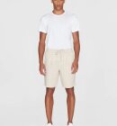 KnowledgeCotton Apparel - Men's Loose Hør Shorts - Herre - Light feather gray