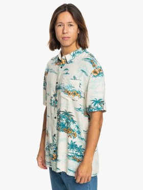 Quiksilver - Men's Longmanhill Short Sleeve Skjorte - Herre - Birch