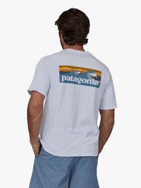 Patagonia - Men's Boardshort Logo Pocket Responsibili T-shirt - Herre - White