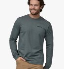 Patagonia - Men's Long-Sleeve P-6 Logo Responsibili T-shirt - Herre - Utility Blue