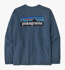 Patagonia - Men's Long-Sleeve P-6 Logo Responsibili T-shirt - Herre - Utility Blue