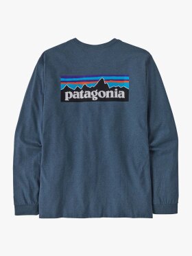 Patagonia - Men's Long-Sleeve P-6 Logo Responsibili T-shirt - Herre - Utility Blue