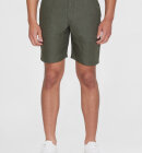 KnowledgeCotton Apparel - Men's Regular Hør Shorts - Herre - Burned Olive