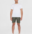 KnowledgeCotton Apparel - Men's Regular Hør Shorts - Herre - Burned Olive