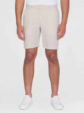 KnowledgeCotton Apparel - Men's Regular Hør Shorts - Herre - Light Feather Gray