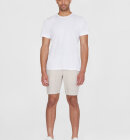 KnowledgeCotton Apparel - Men's Regular Hør Shorts - Herre - Light Feather Gray