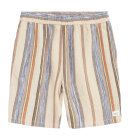 KnowledgeCotton Apparel - Men's Fig Loose Shorts - Herre - Beige Stripe