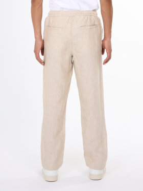 KnowledgeCotton Apparel - Men's Fig Loose Hør Pants - Herre - Light Feather Gray