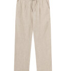 KnowledgeCotton Apparel - Men's Fig Loose Hør Pants - Herre - Light Feather Gray