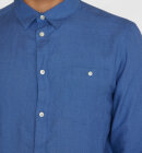 KnowledgeCotton Apparel - Men's Regular Hør Shirt - Herre - Moonlight Blue