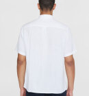 KnowledgeCotton Apparel - Men's Regular Hør Short Sleeve Shirt - Herre - Bright White