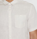 KnowledgeCotton Apparel - Men's Regular Hør Short Sleeve Shirt - Herre - Light Feather Gray