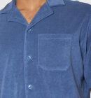 KnowledgeCotton Apparel - Men's Terry Short Sleeve Shirt - Herre - Moonlight Blue