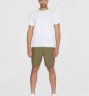 KnowledgeCotton Apparel - Men's Fig Loose Poplin Shorts - Herre - Burned Olive