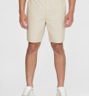 KnowledgeCotton Apparel - Men's Fig Loose Poplin Shorts - Herre - Light Feather Gray