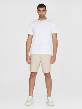 KnowledgeCotton Apparel - Men's Fig Loose Poplin Shorts - Herre - Light Feather Gray