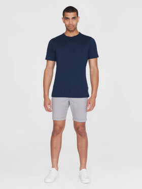 KnowledgeCotton Apparel - Men's Chuck Regular Chino Poplin Shorts - Herre - Alloy (Grå)