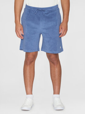 KnowledgeCotton Apparel - Men's Fig Loose Terry Shorts - Herre - Moonlight Blue