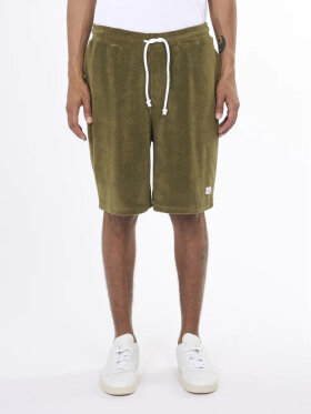 KnowledgeCotton Apparel - Men's Fig Loose Terry Shorts - Herre - Burned Olive