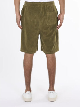 KnowledgeCotton Apparel - Men's Fig Loose Terry Shorts - Herre - Burned Olive