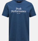 Peak Performance - Men's Original Logo T-shirt - Herre - Blue Steel