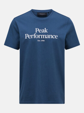 Peak Performance - Men's Original Logo T-shirt - Herre - Blue Steel