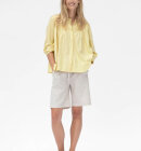 Blue Sportswear - Antonie Bomulds/Hør Shorts - Dame - Chalk Melange